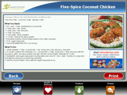 Kiosk solution gives shoppers access to interesting recipe ideas